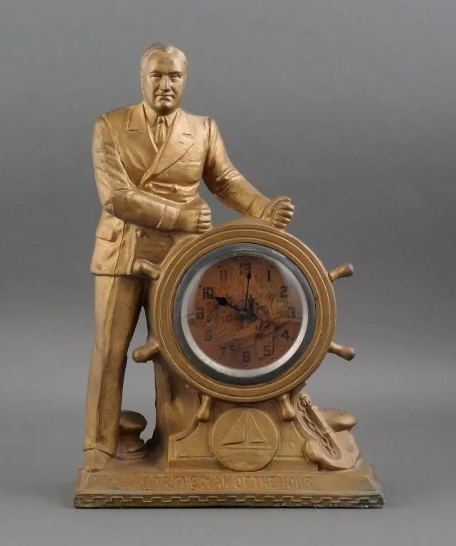 1933 FDR "Man of the Hour" Animated Clock
