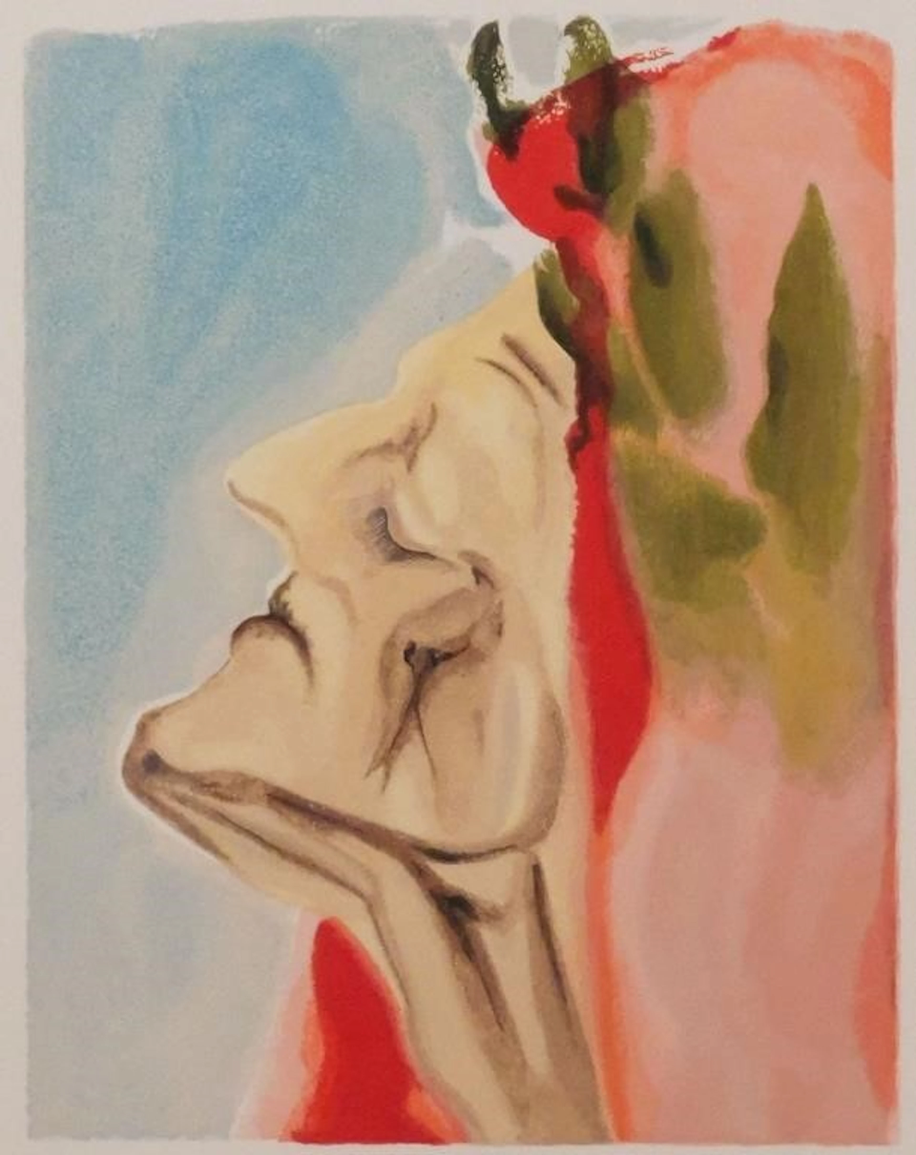 SALVADOR DALI, Woodcut, Chant 7 Paradise
