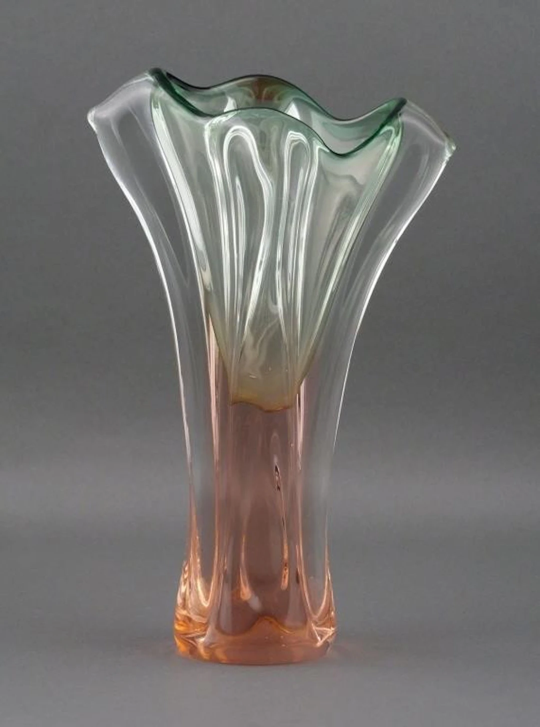 Vintage Chribska Art Glass Vase