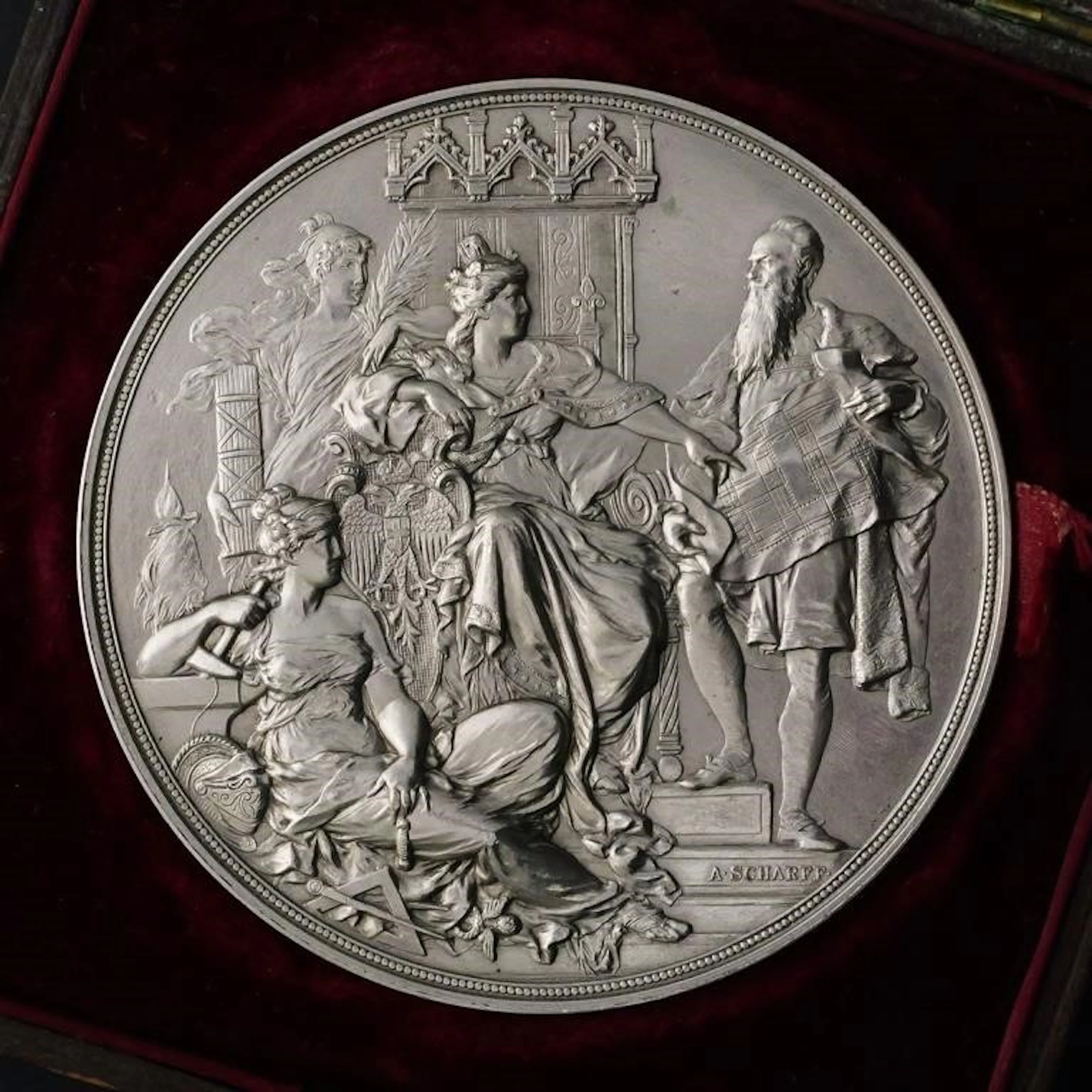 1883 Vienna Rathaus Medal w/ Original Case