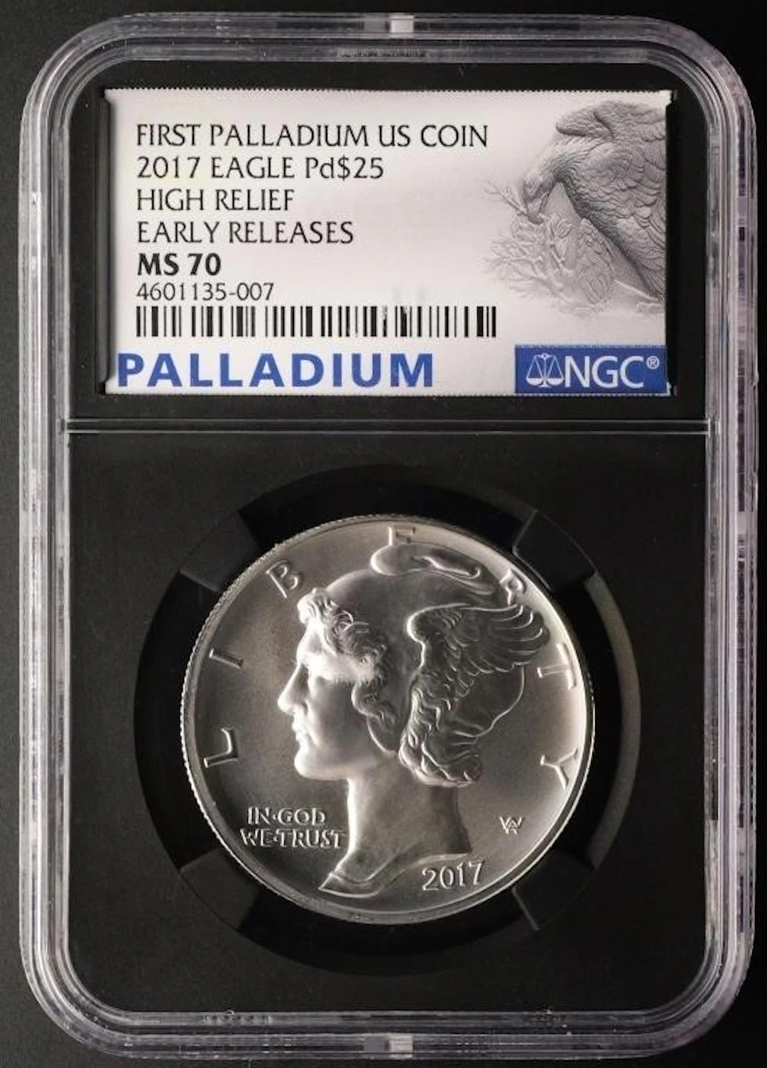 2017 $25 Palladium Eagle NGC MS70 Early Release