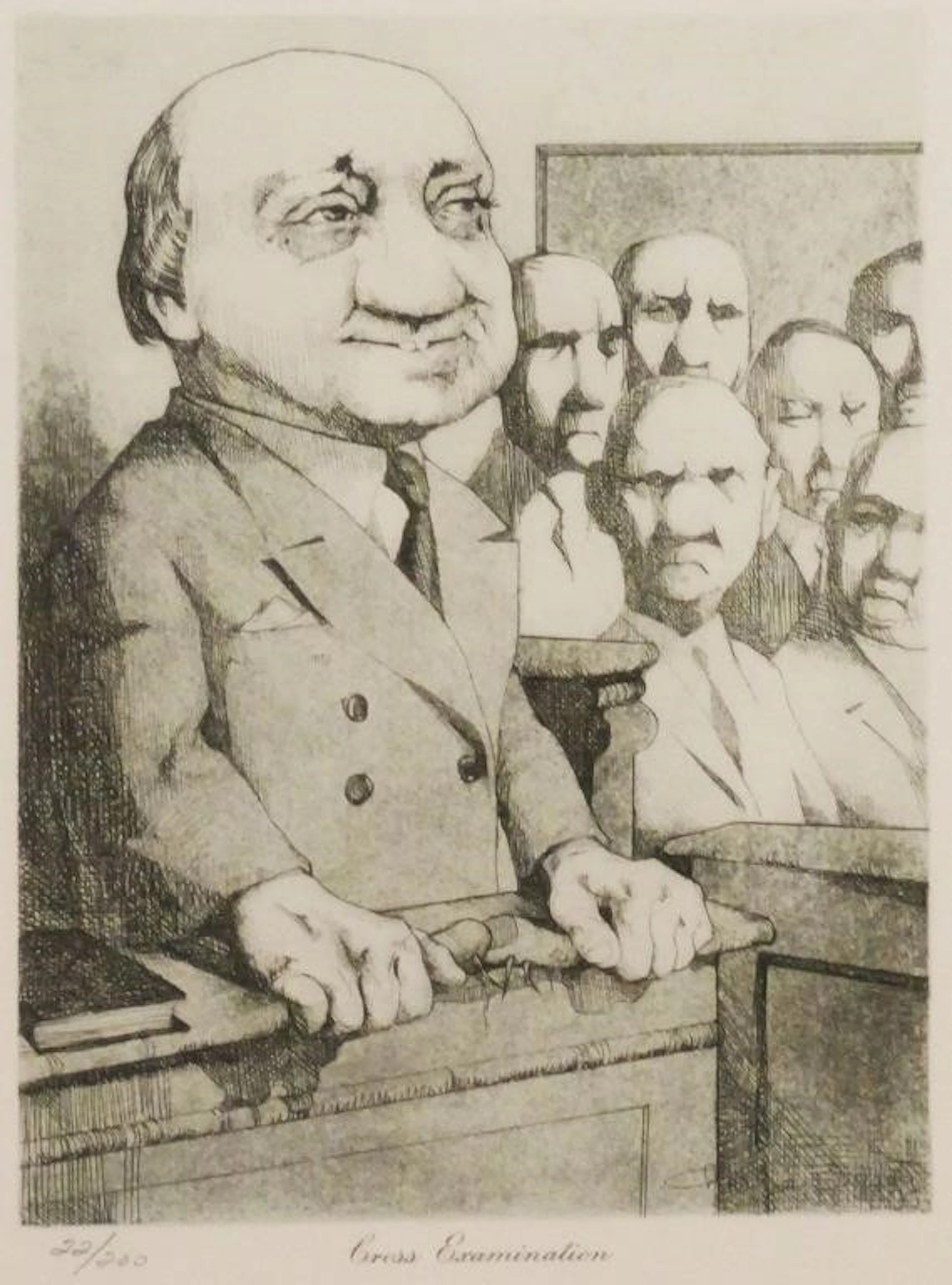 CHARLES BRAGG, Etching, Cross Examination