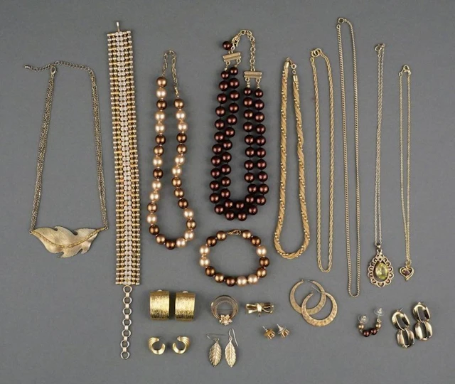 Vintage Gold-Tone Costume Jewelry Assortment