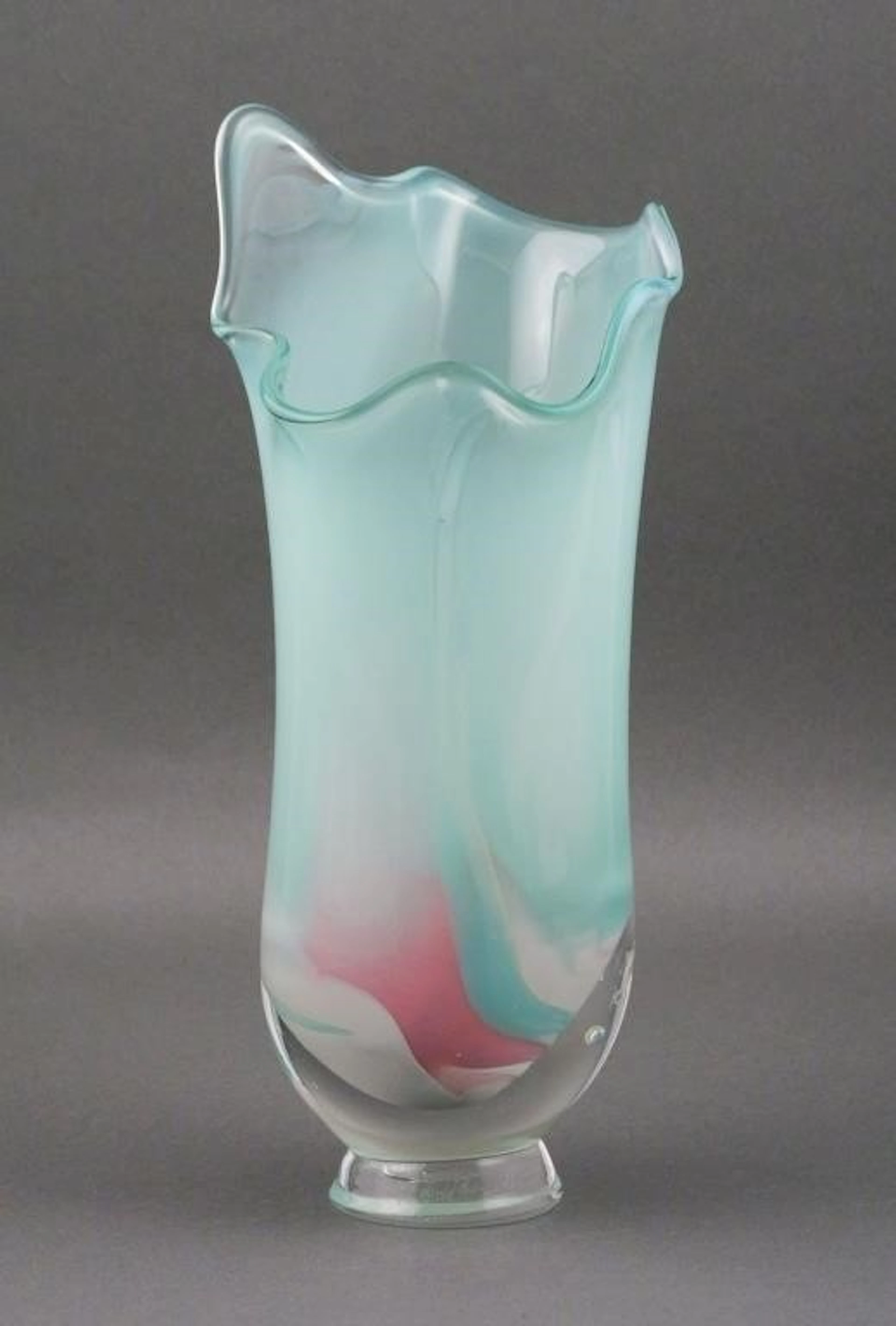 Hand Blown Large Glass Vase by Hal David Bergeri