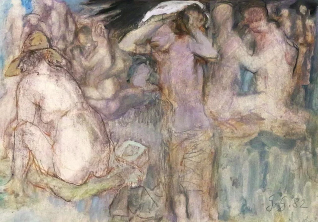 Impressionist Style Nude Watercolor