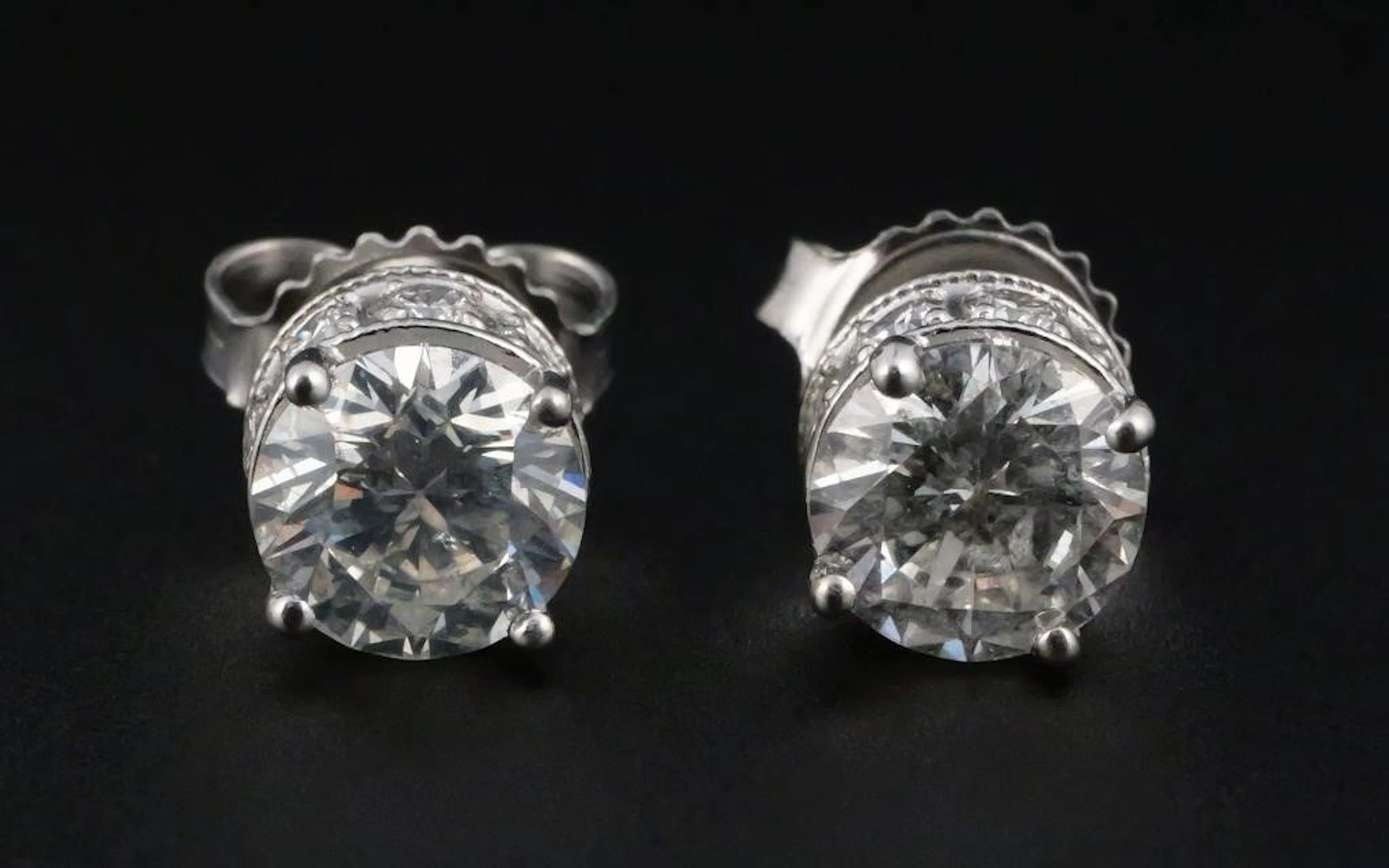2.15 CTW Natural Diamond 14K Gold Earrings