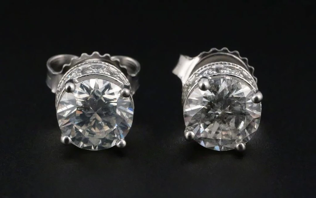 2.15 CTW Natural Diamond 14K Gold Earrings