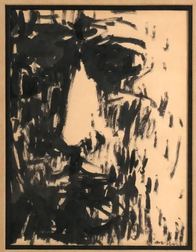 William Pachner, Ink On Paper, Portrait
