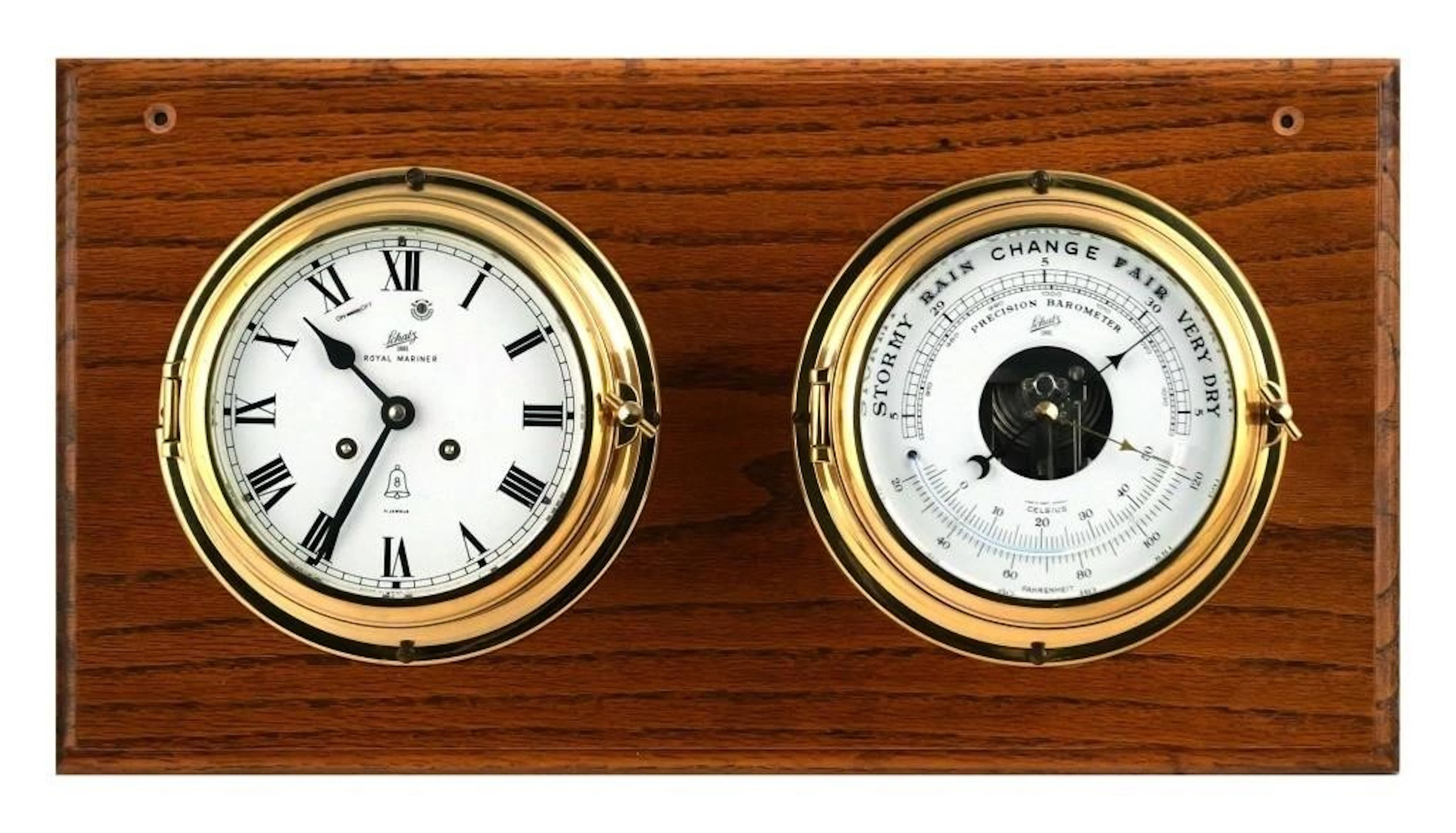 German Schatz Ships Clock and Precision Barometer