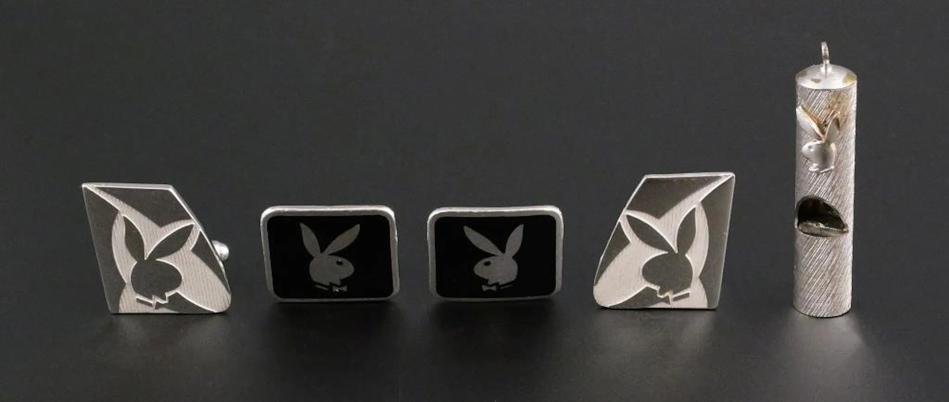 Playboy Bunny Cufflinks & Whistle Pendant