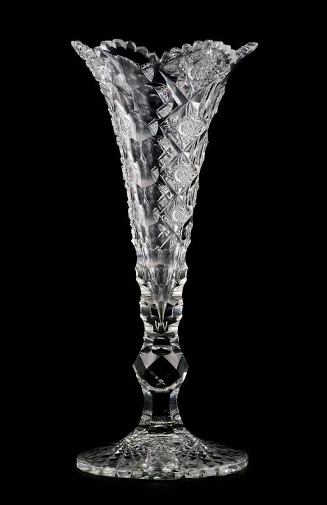 Signed Hawkes "Queens" Vase