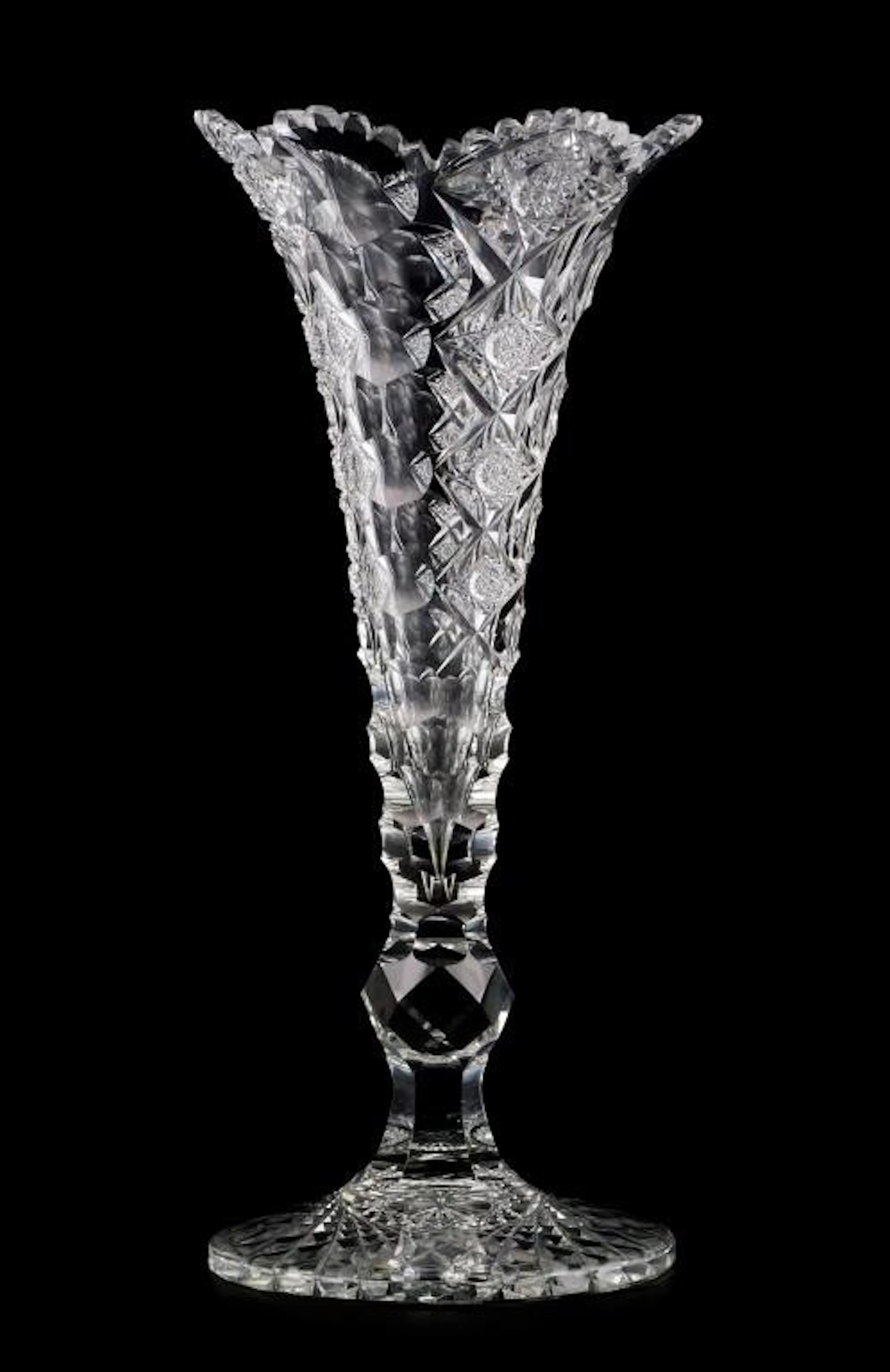 Signed Hawkes "Queens" Vase