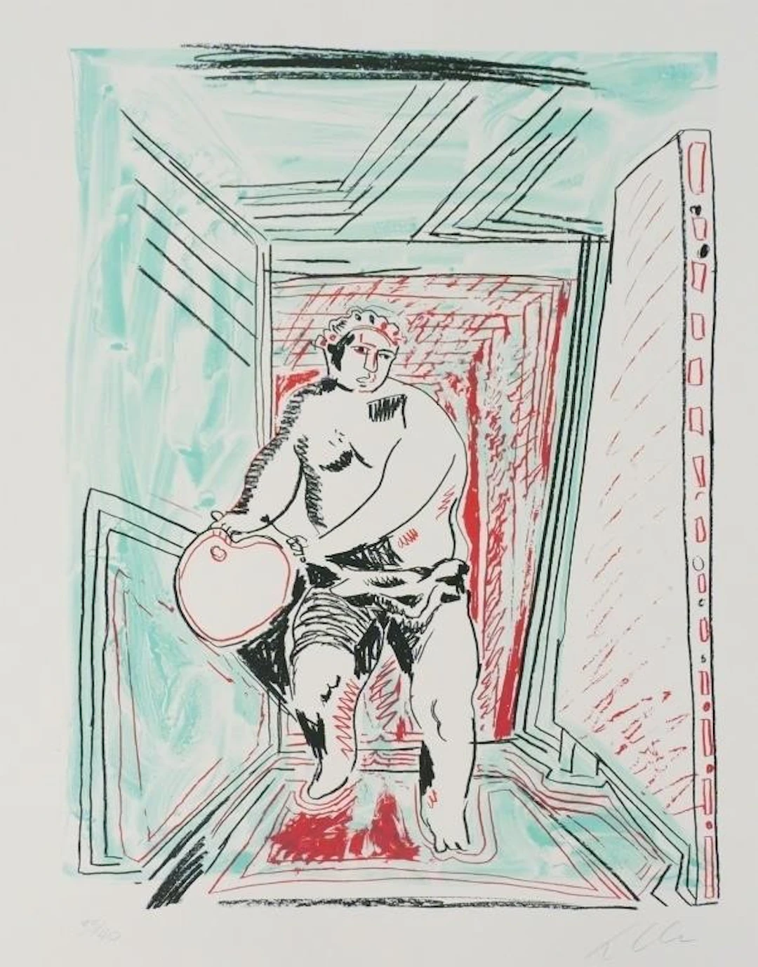 SANDRO CHIA Lithograph Painter's Dance