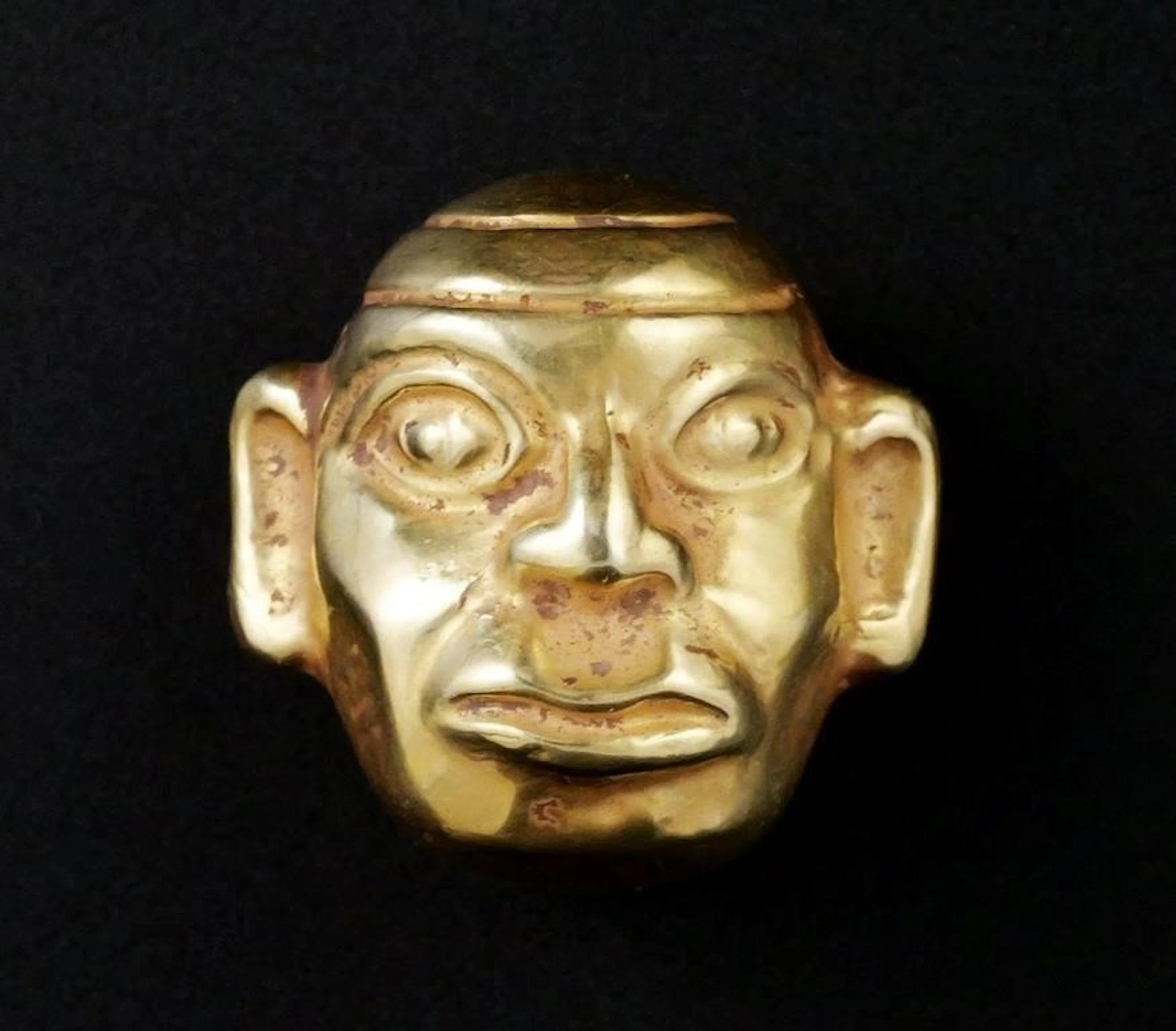 14KT Gold Pre-Columbian Head Bead