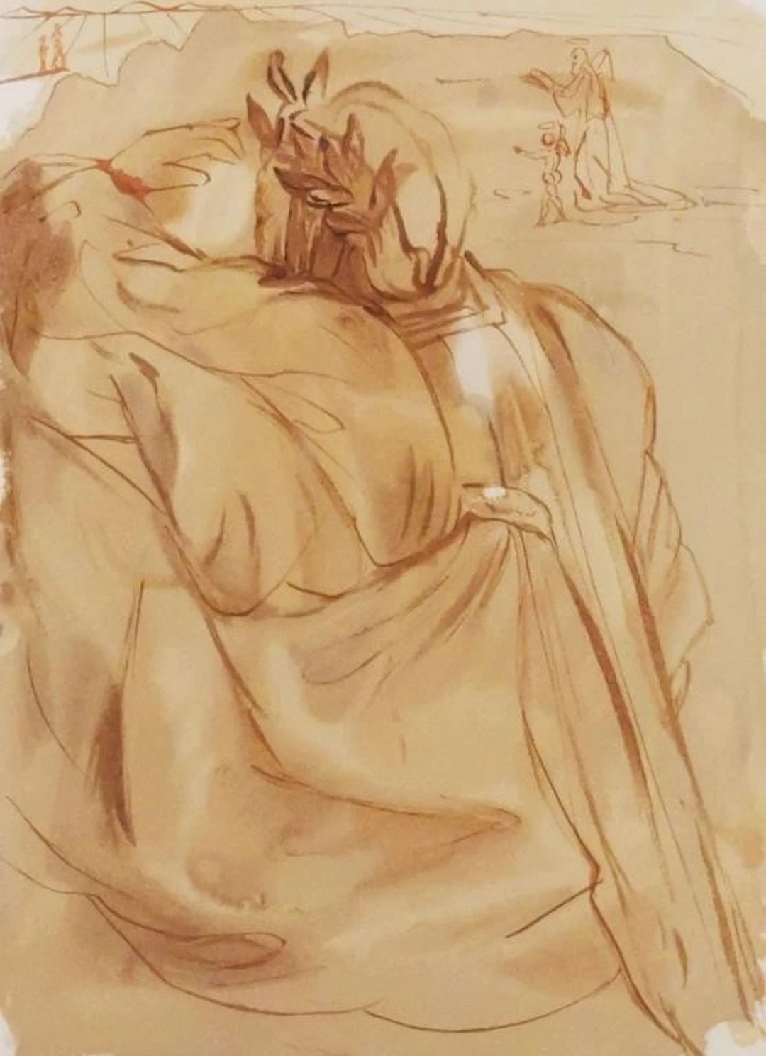 SALVADOR DALI, Woodcut, Chant 30 From Purgatory