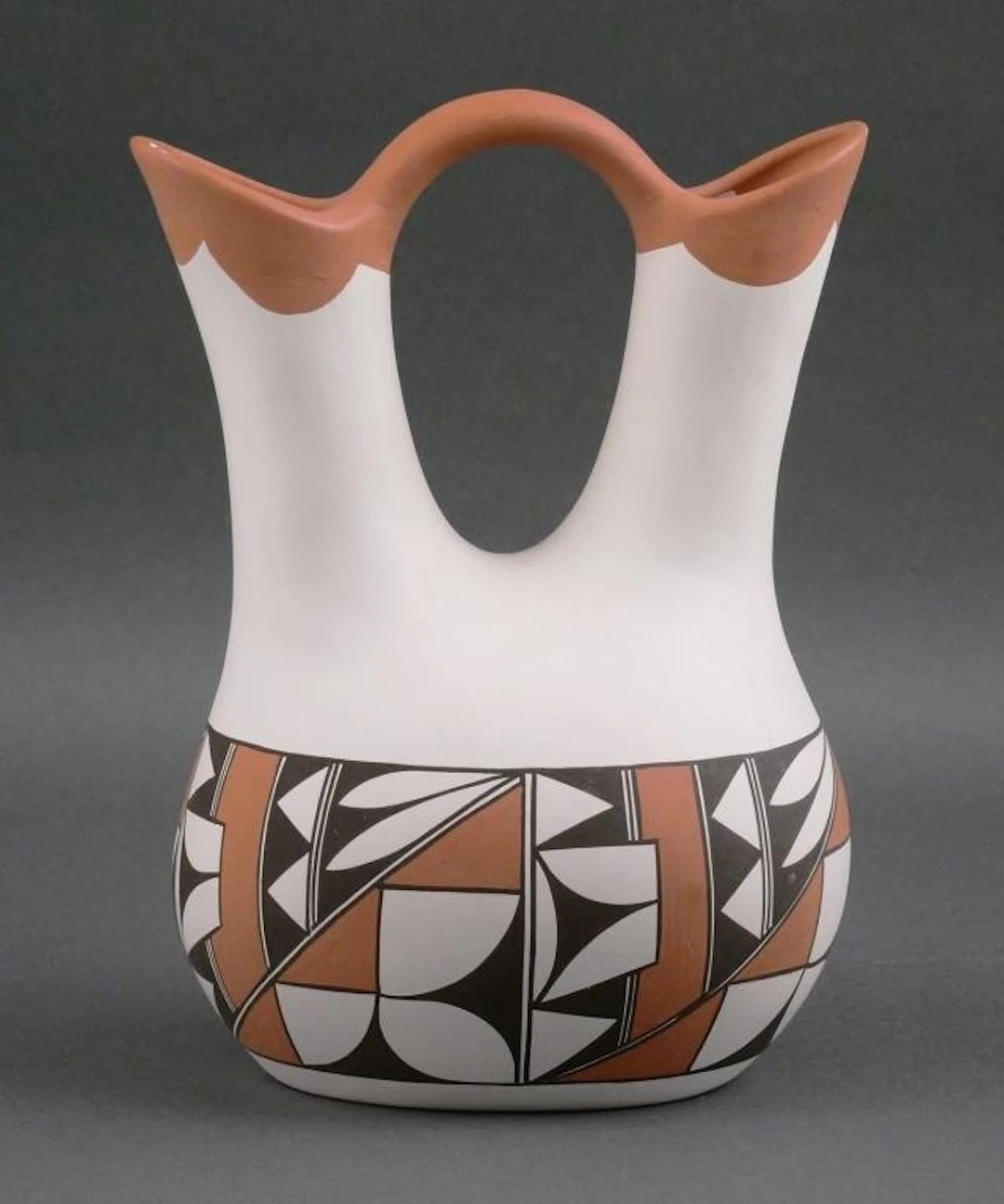 Dora Isleta Pueblo Pottery Wedding Vase