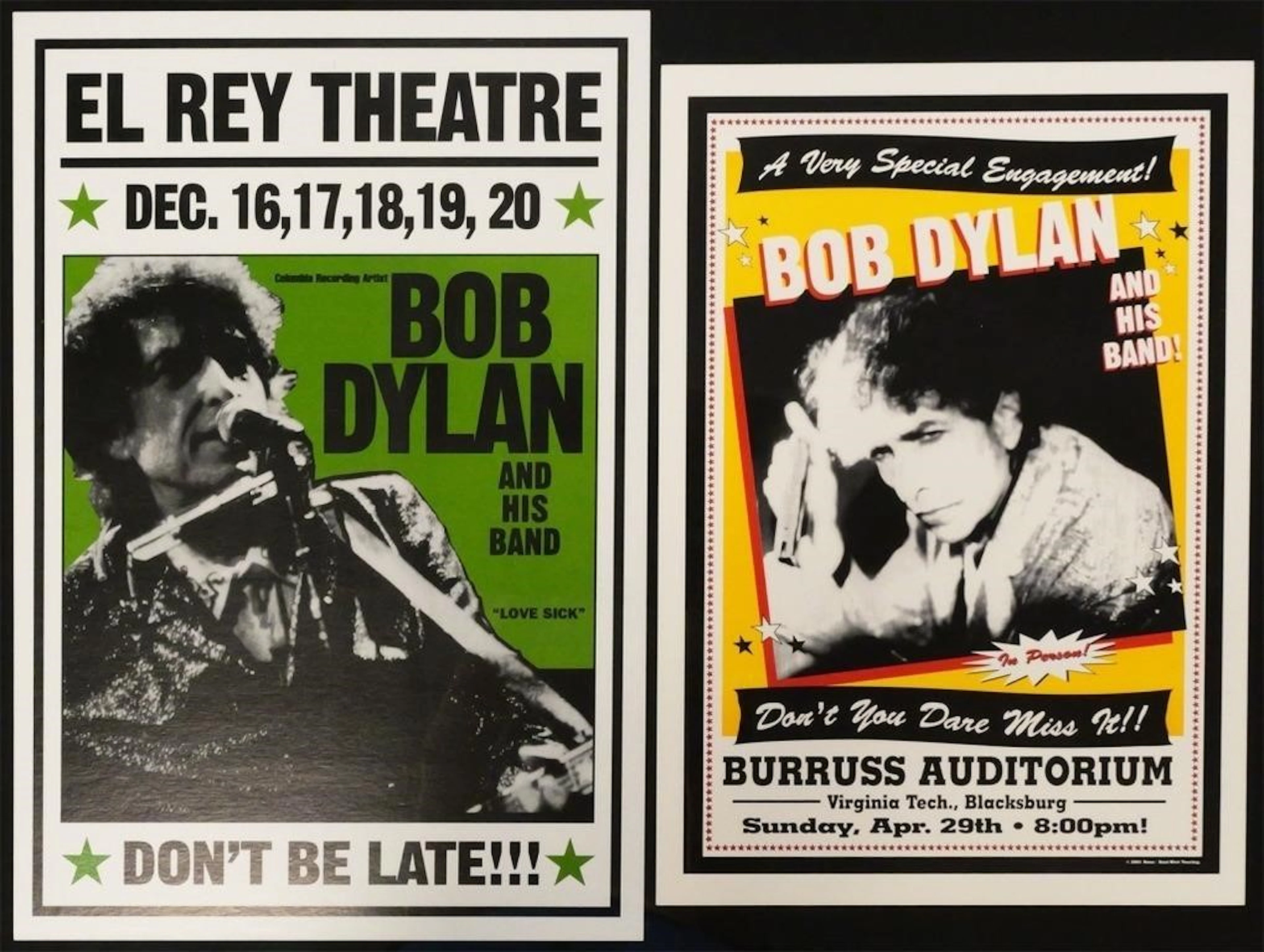 (4) Bob Dylan Concert Posters 1997-2001
