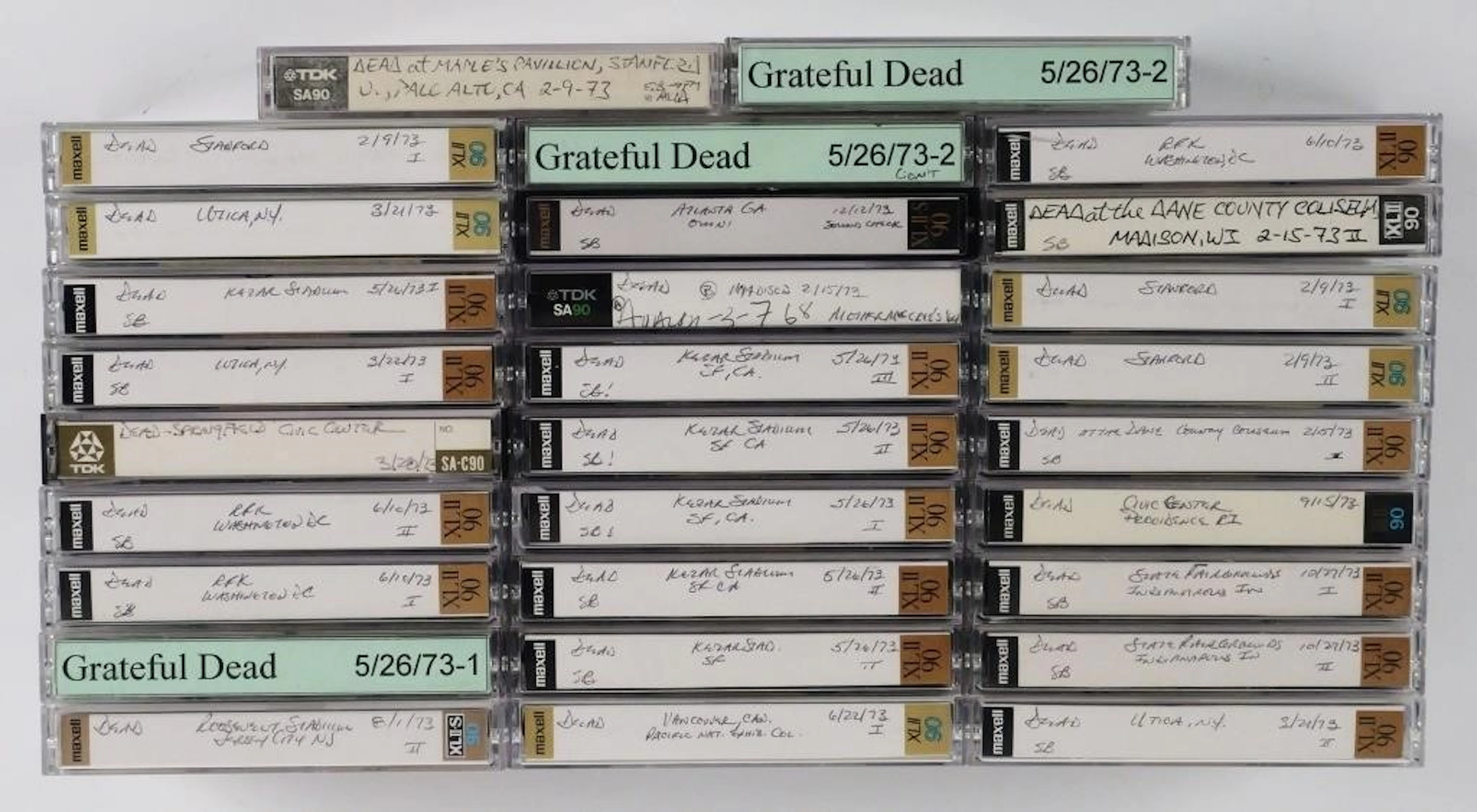 (29) Grateful Dead Live Cassette Tapes - 1973