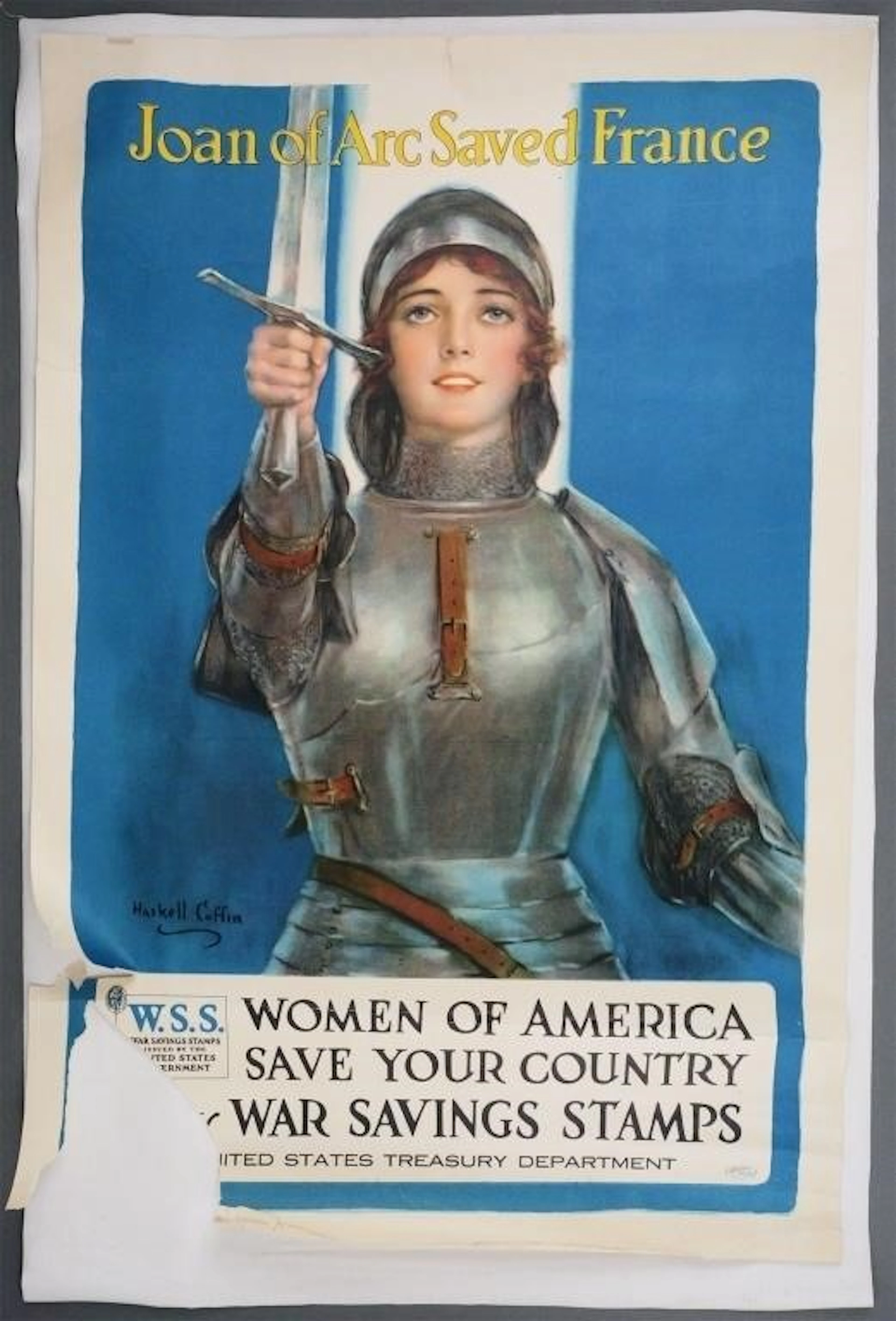 Joan of Arc Saved France WWI Savings Stamps Poster