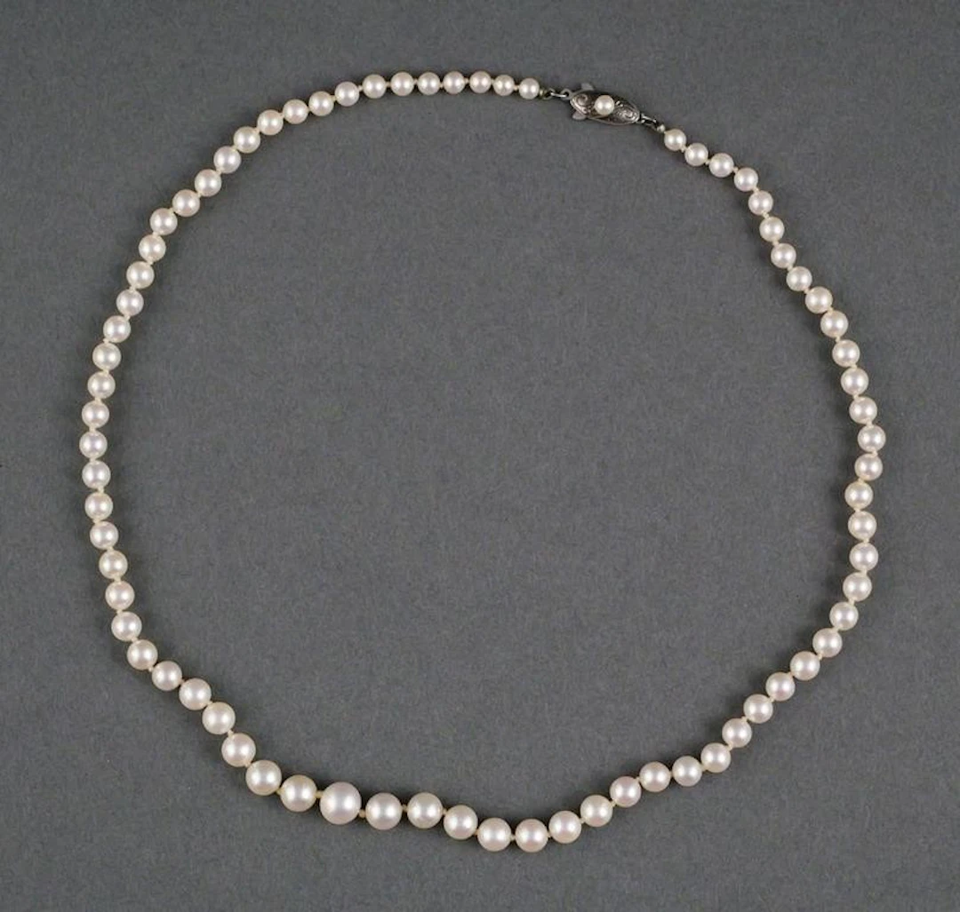 Silver and Pearl Necklace