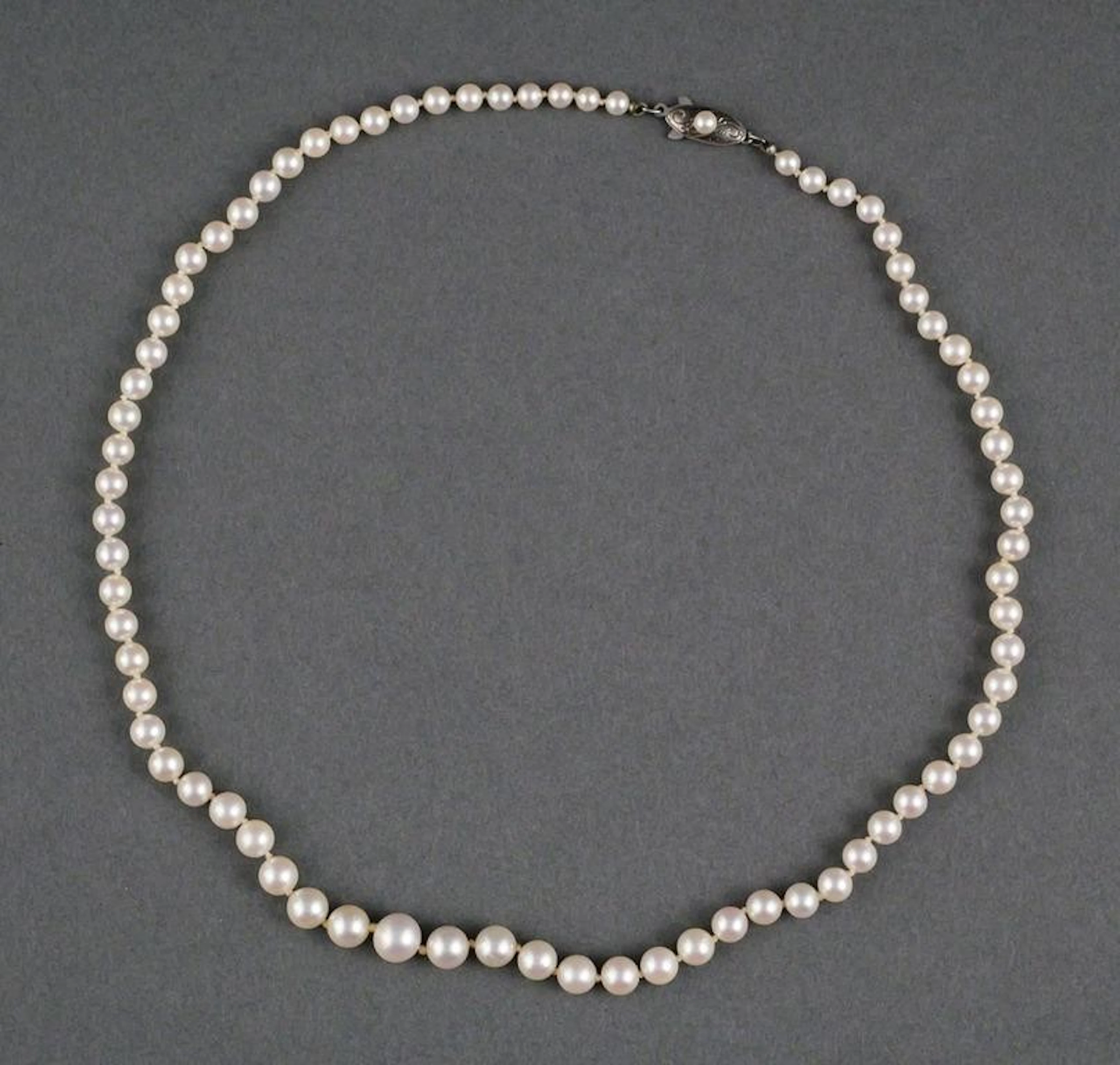 Silver and Pearl Necklace