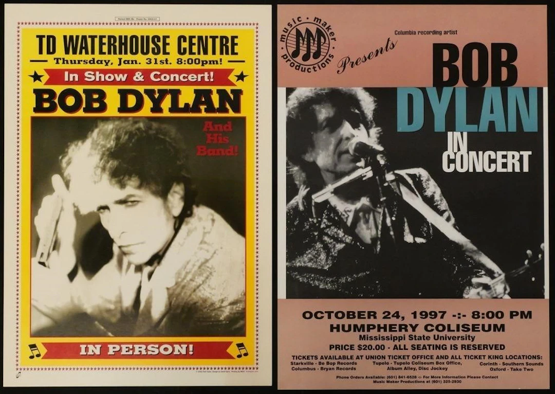 (4) Bob Dylan Concert Posters 1997-2002