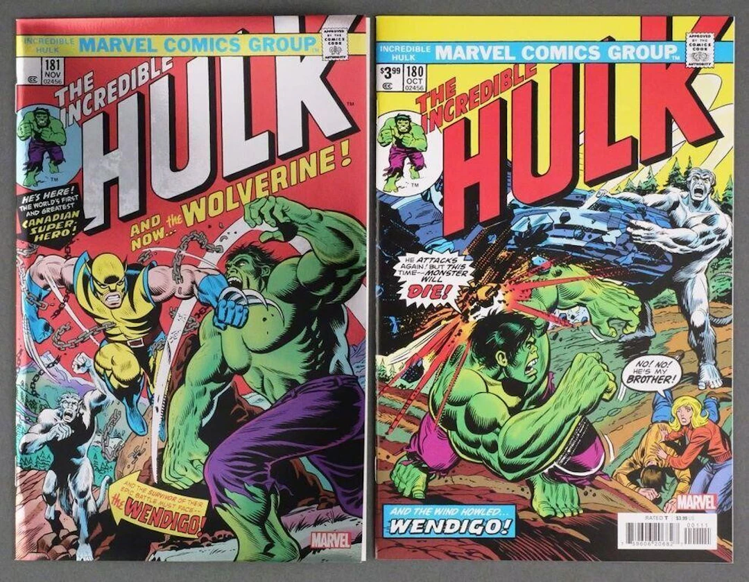 Incredible Hulk #180 & #181 Facsimile Comics