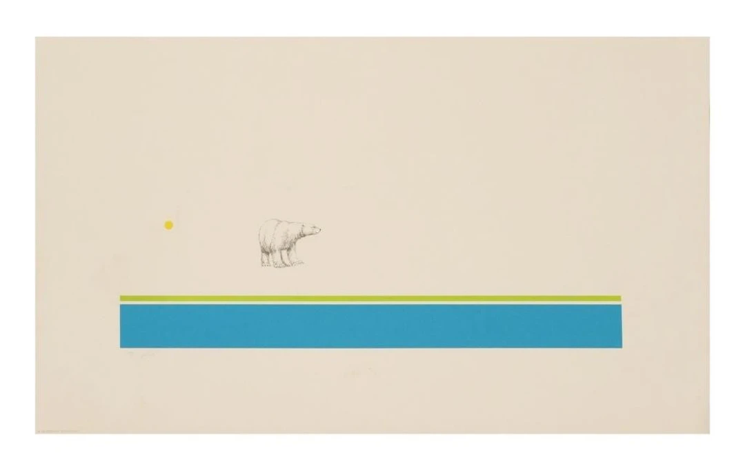 PETER PARNALL, Lithograph, Polar Bear