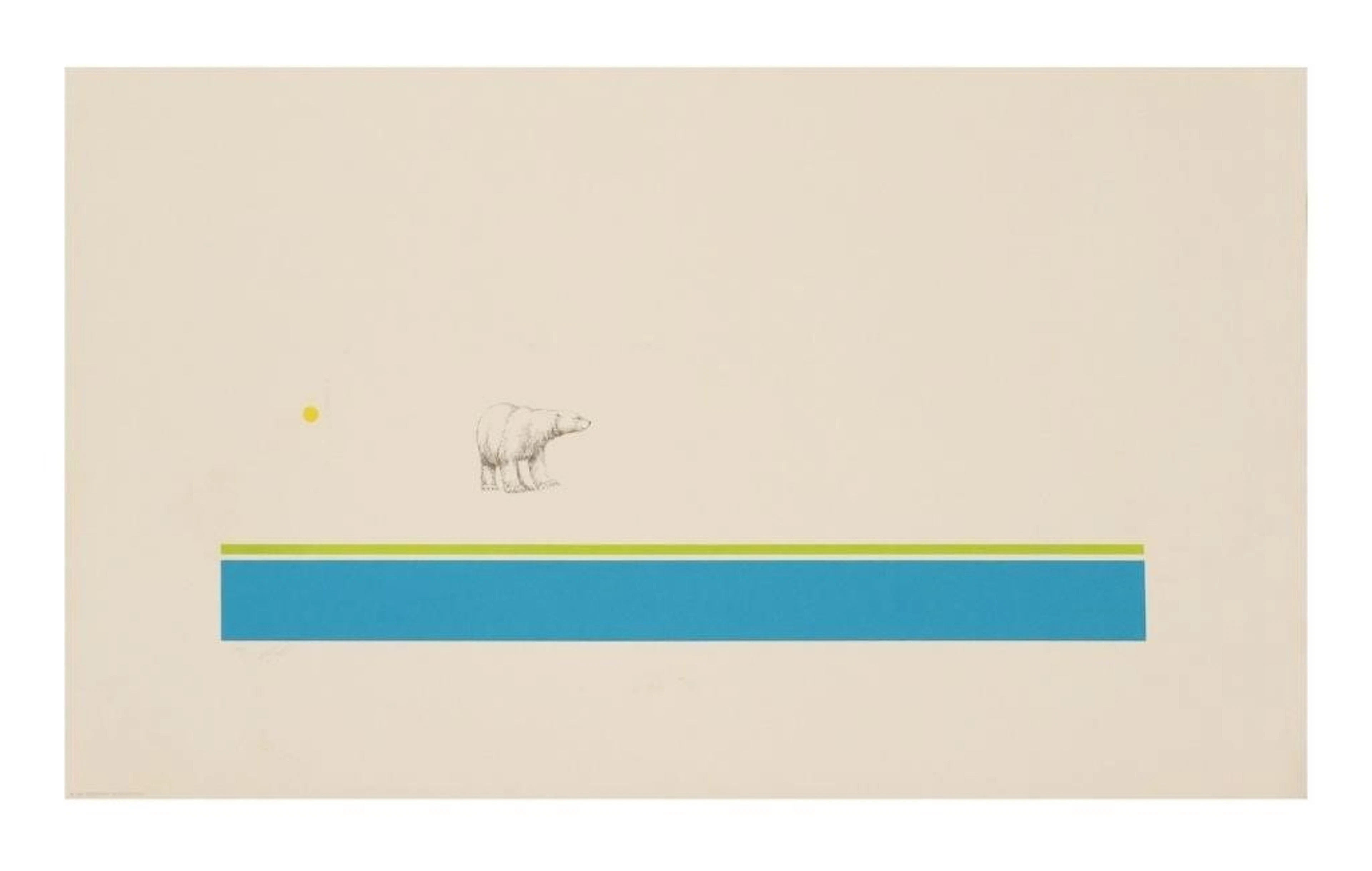 PETER PARNALL, Lithograph, Polar Bear