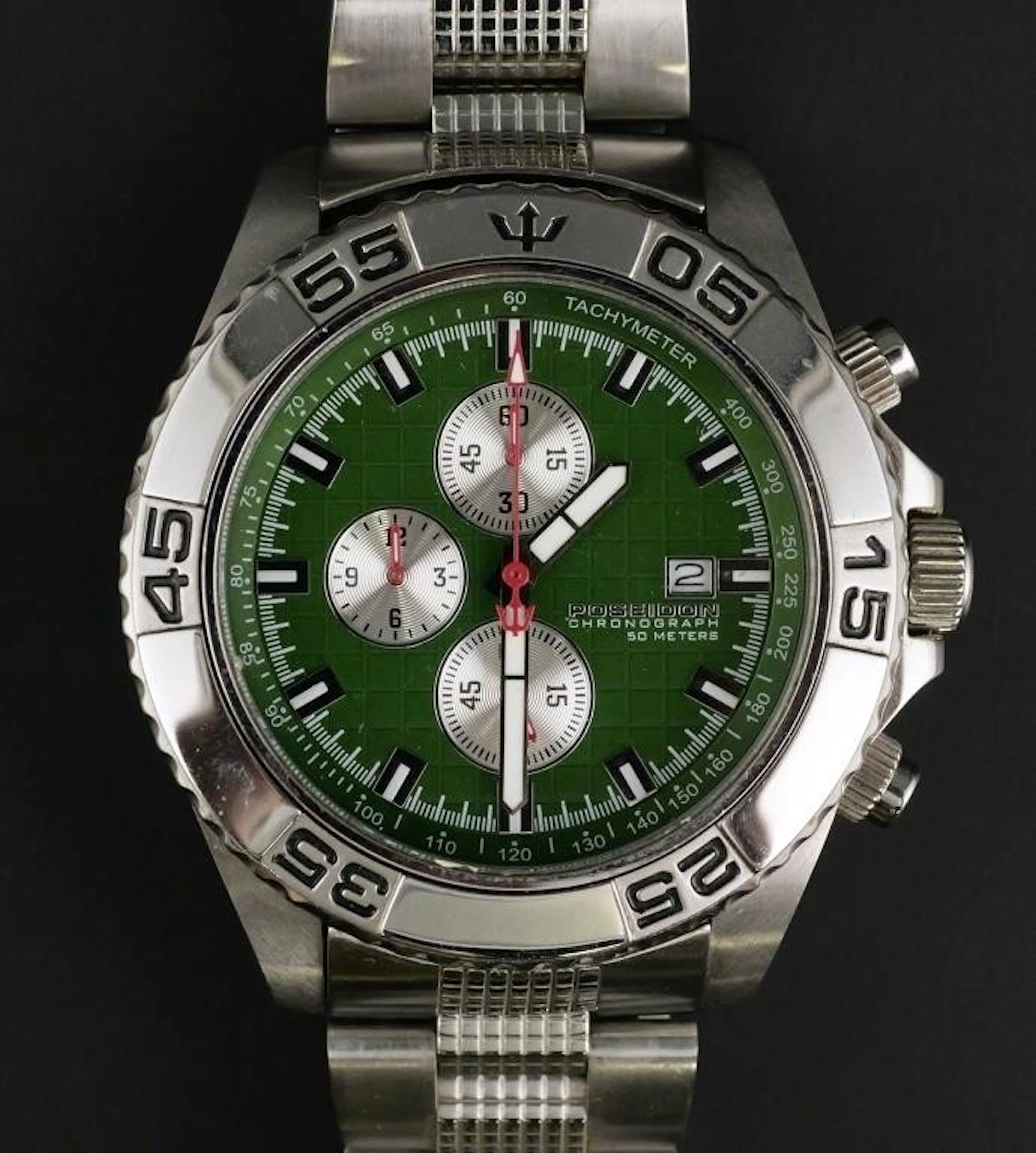 Poseidon Chronograph Green Dial Wristwatch