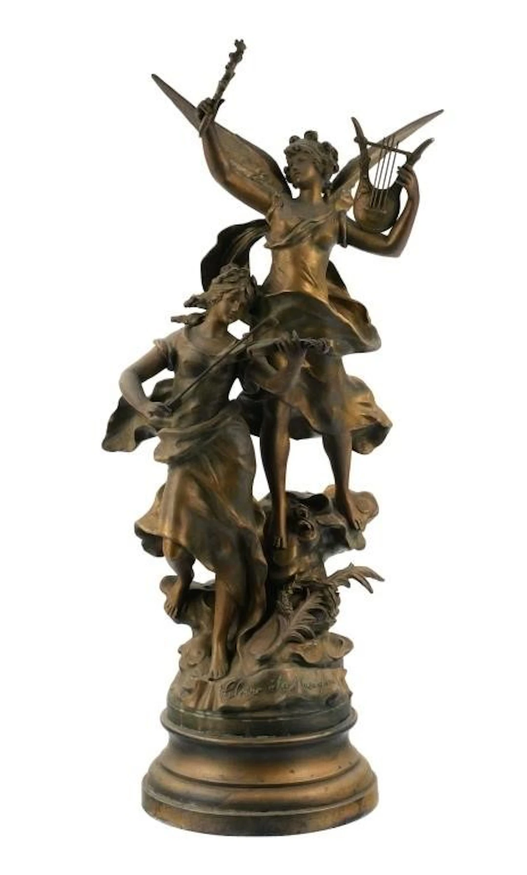 Louis Moreau Sculpture, "Gloire a la Musique"