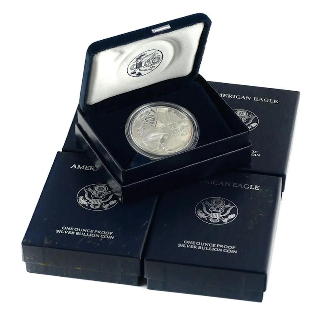 (5) Proof American Silver Eagles 1997-2000