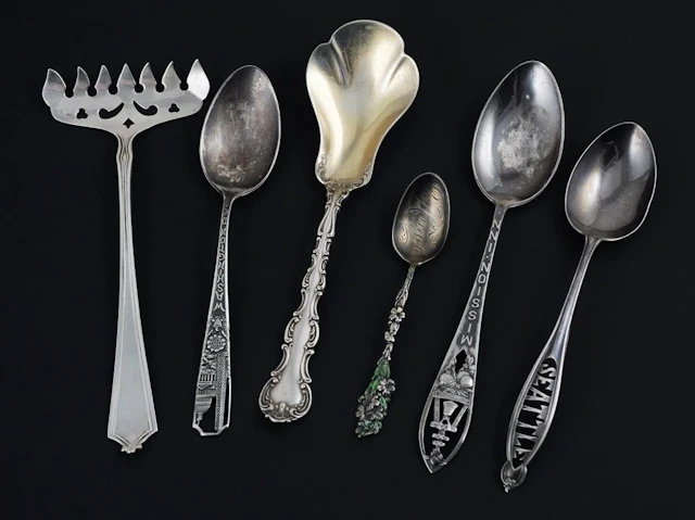 (5) Sterling Silver spoons & Sardine Fork