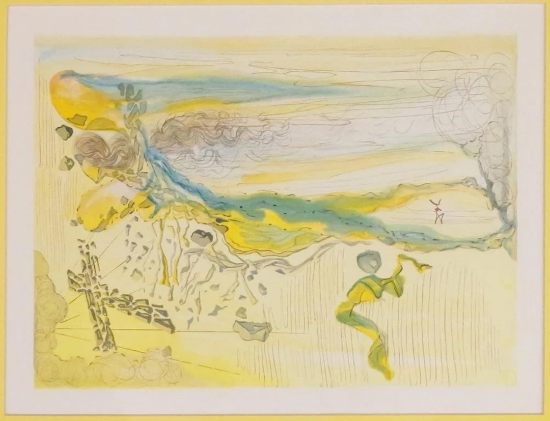 SALVADOR DALI, Woodcut, Paradiso Canto 12