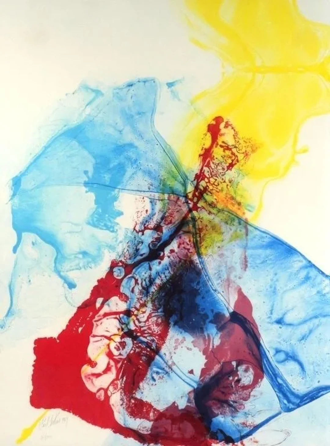 PAUL JENKINS, Lithograph, Catherine Wheel