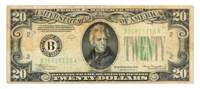1934A $20 Federal Reserve Note