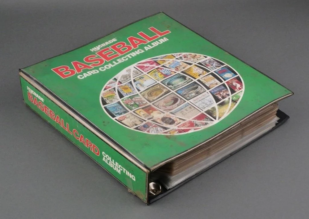 Vintage Baseball & Football Trading Card Binder