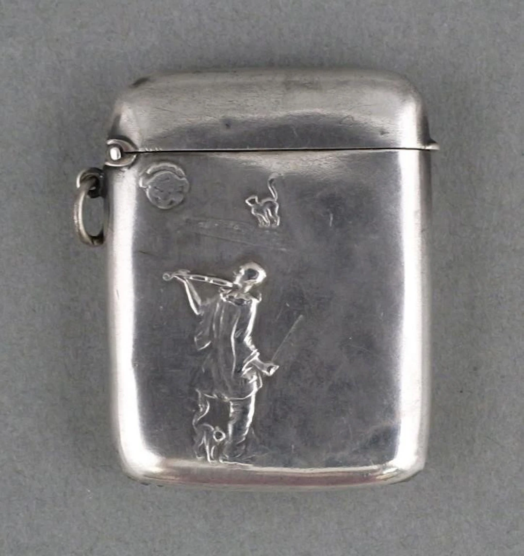 Antique Sterling Silver Match Vesta Case