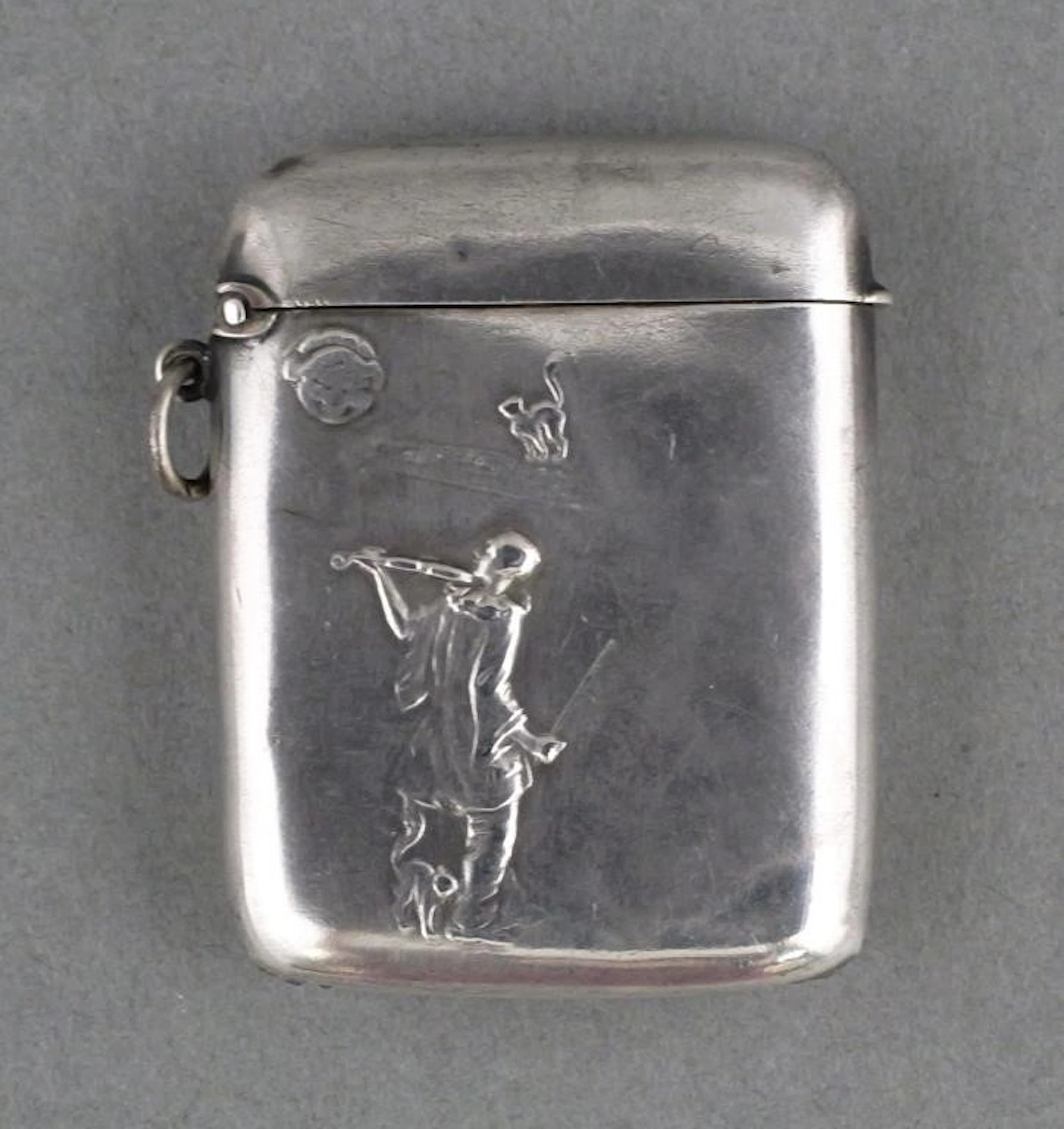 Antique Sterling Silver Match Vesta Case