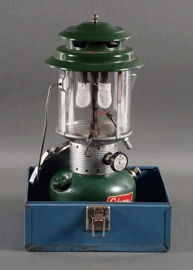 Coleman Model 220F Gas Lantern w/ Sears Case