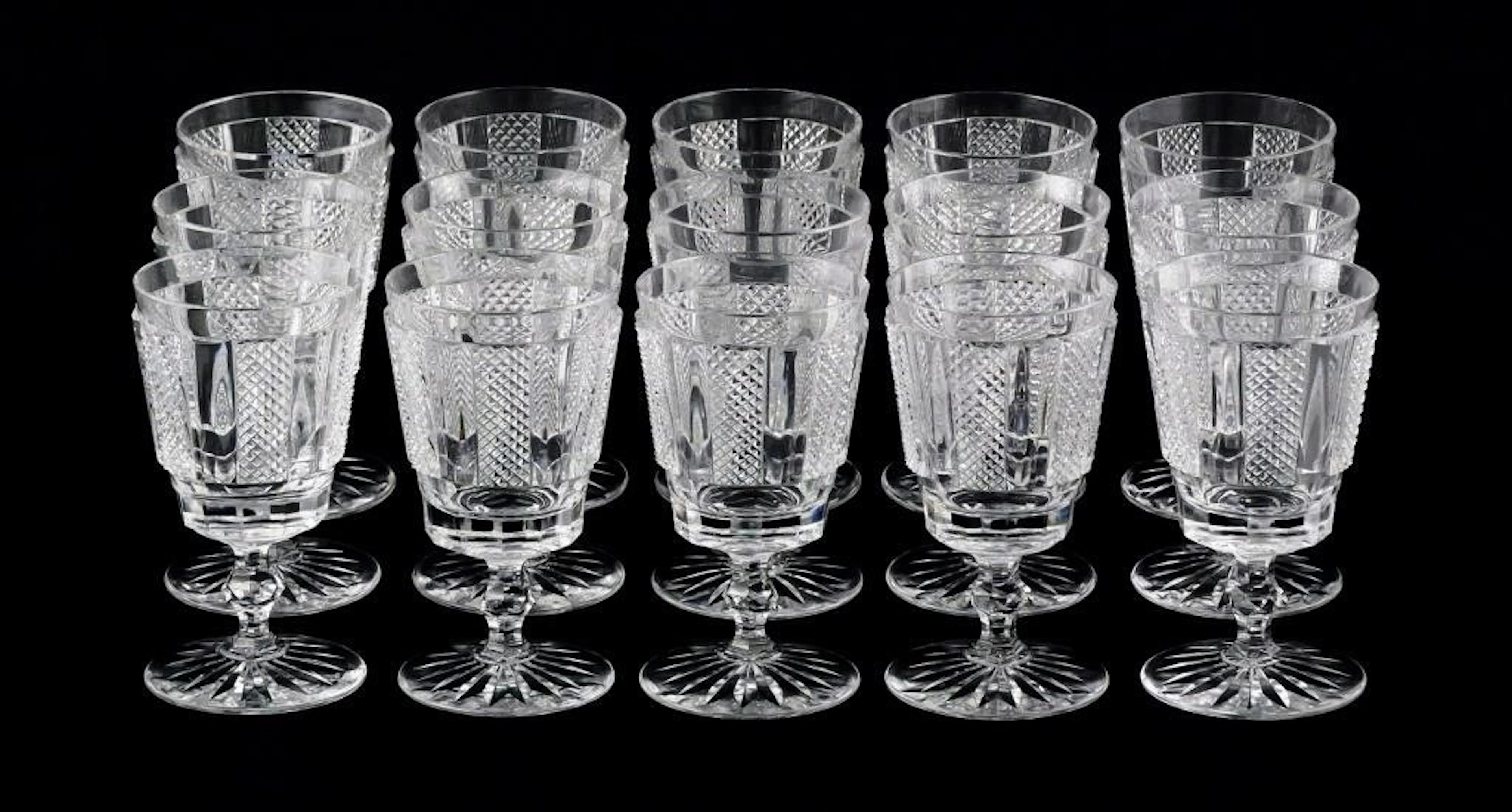 (15) Waterford "Hibernia" Water Goblets