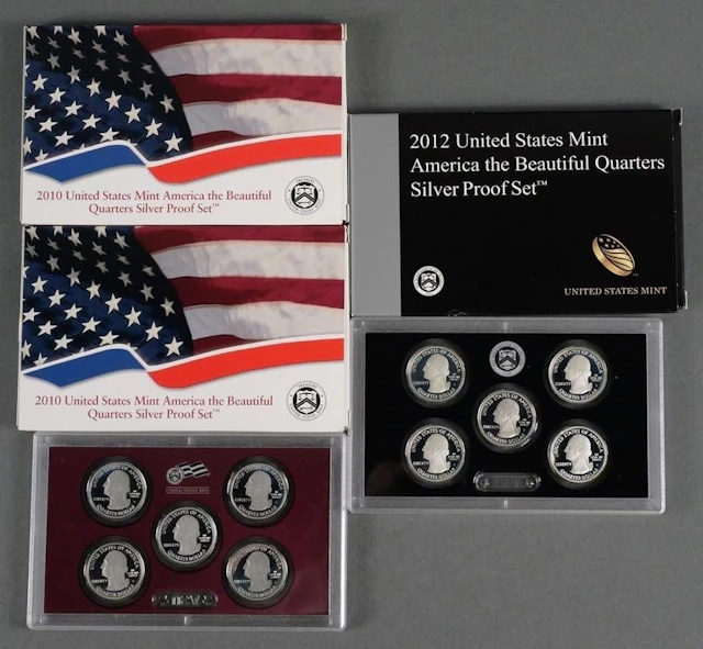 (3) US Mint Silver Proof Sets 2010 & 2012