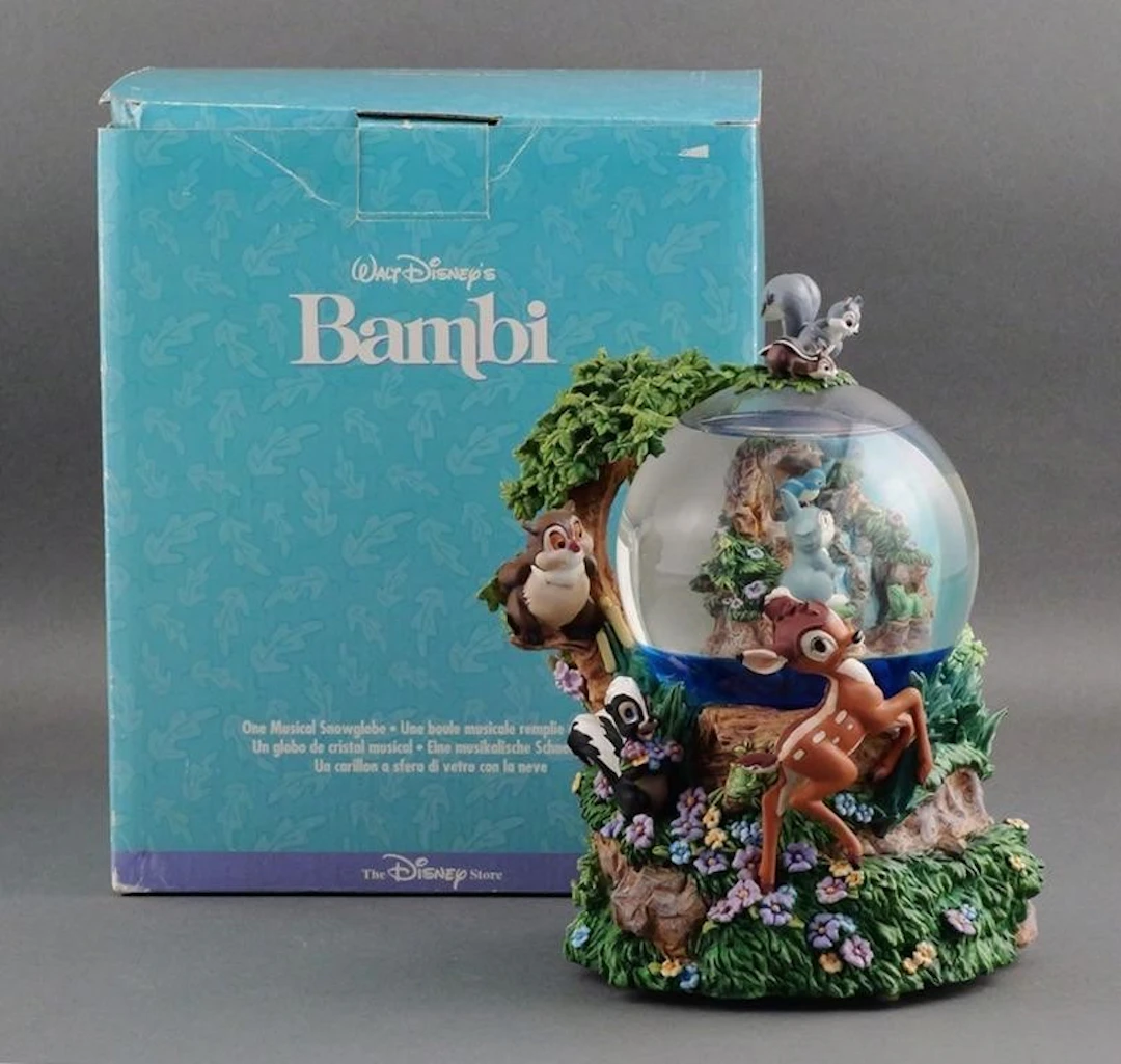 Disney Bambi & Friends Musical Snow Globe