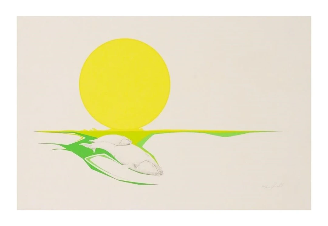 PETER PARNALL, Serigraph, Right Whale