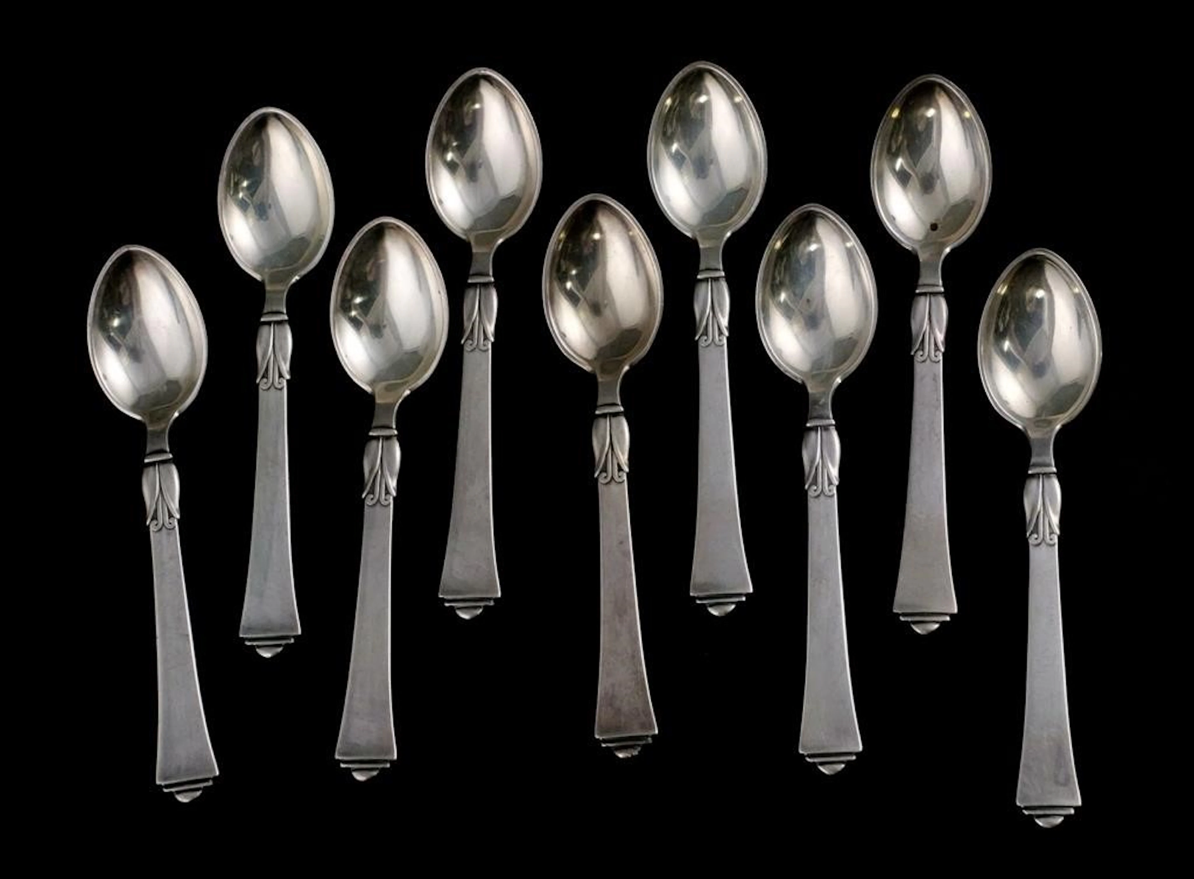 (9) Cohr Sterling Demitasse Spoons