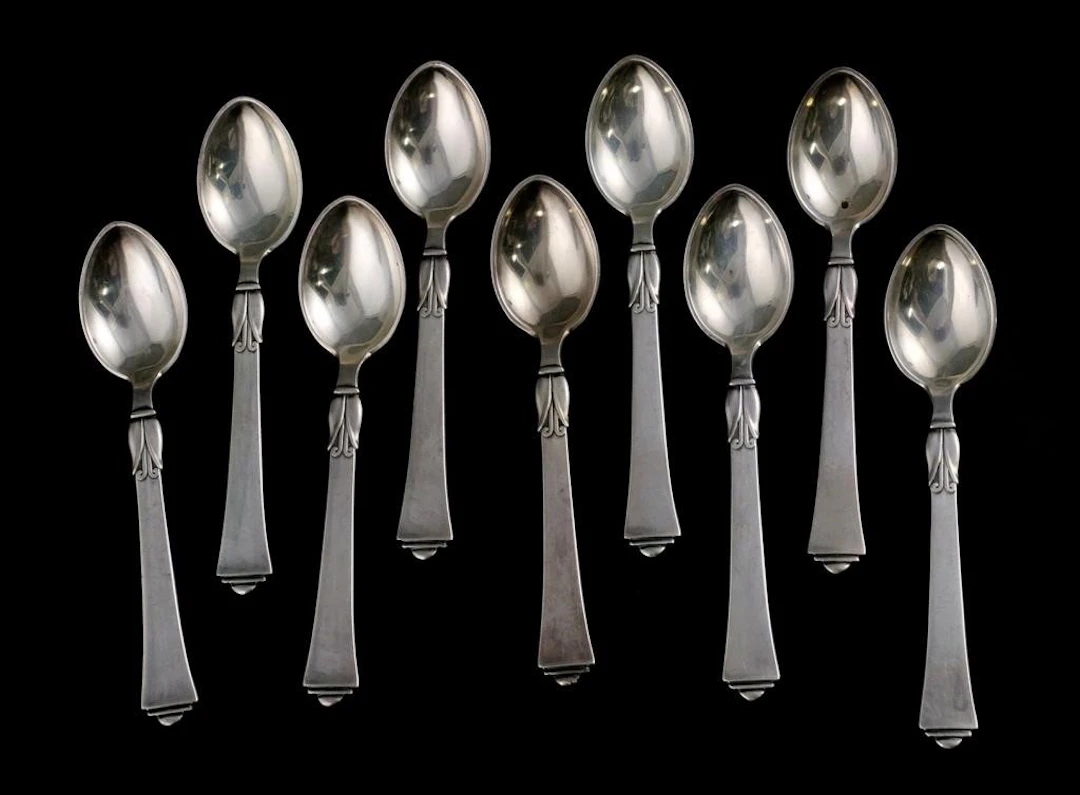 (9) Cohr Sterling Demitasse Spoons