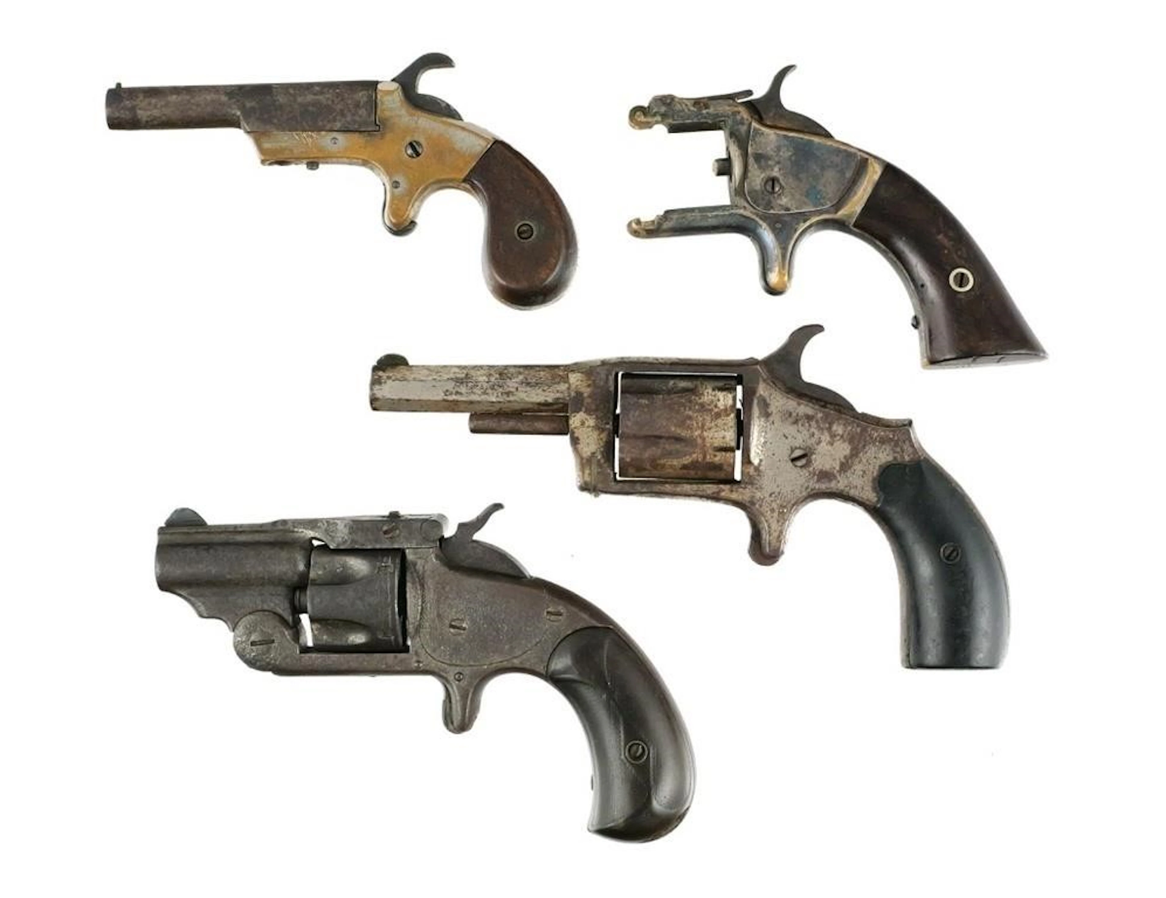 (3) Antique Pocket Revolvers