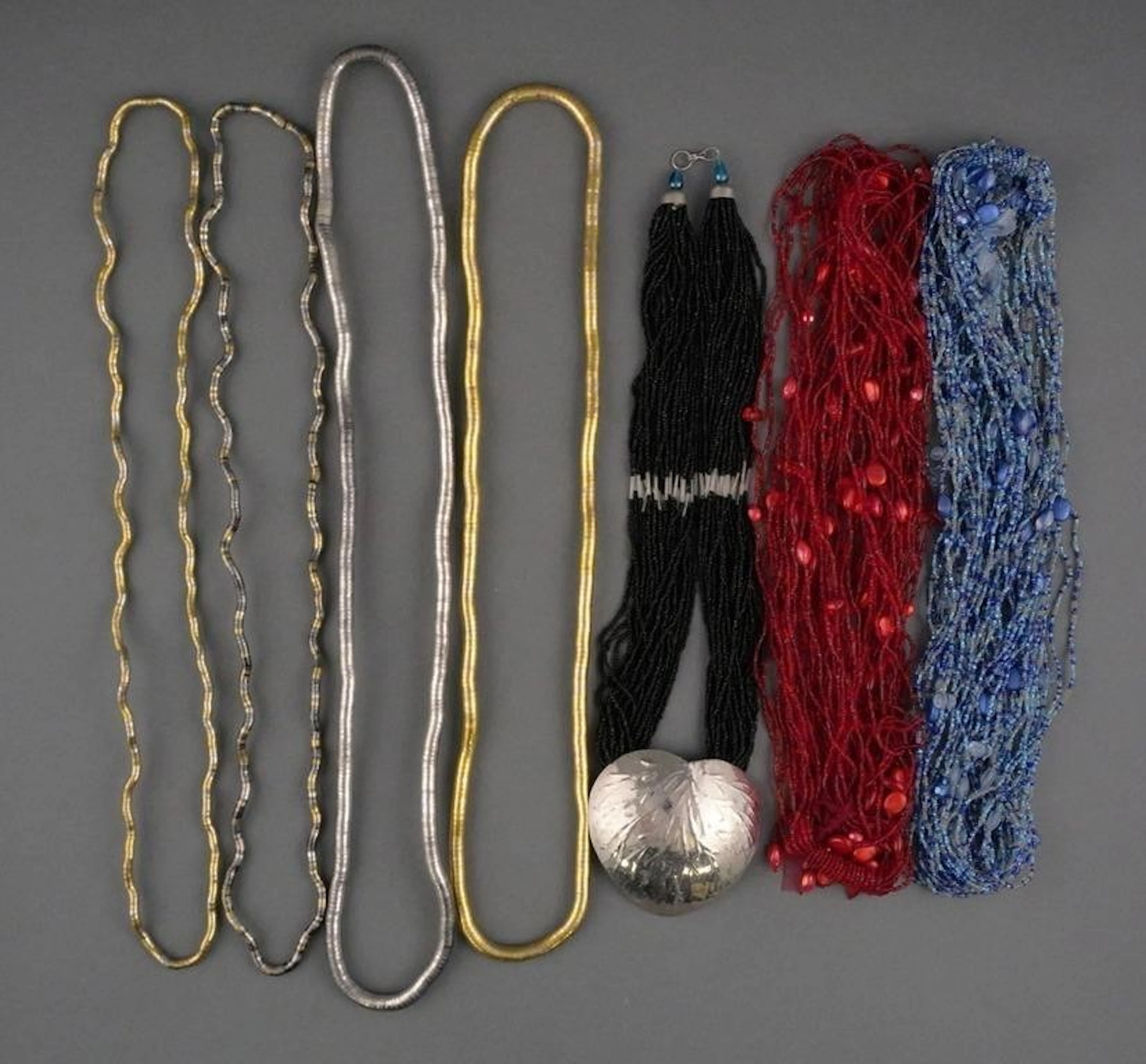 Assorted Beaded and Metallic Necklaces