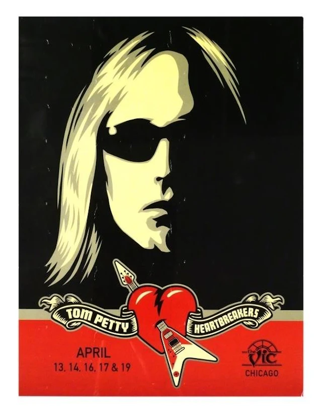 Tom Petty 2003 Vic Theatre Shepard Fairey Poster