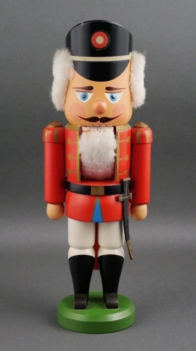 Vintage German Erzgebirge Wood Nutcracker 13-1/2"